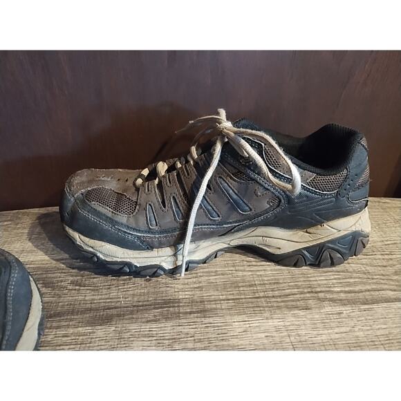 Skechers Mens After Burn Memory Fit 50125EWW Brown Casual Shoes Sneakers Size 8